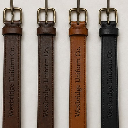 Customized leather belts for uniform and hospitality programmes