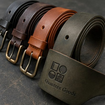 Promotional custom leather belts with company logo